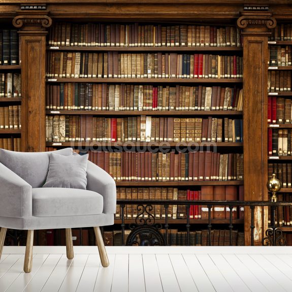 Library Books Wallpaper Mural | Wallsauce NZ