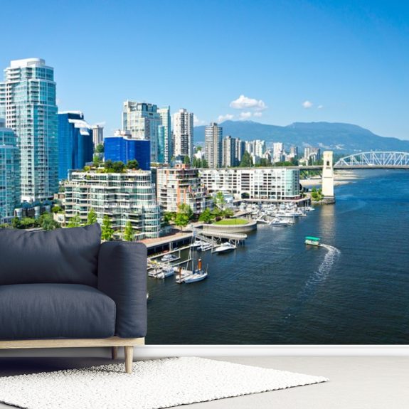 View of Vancouver Wallpaper Mural | Wallsauce US