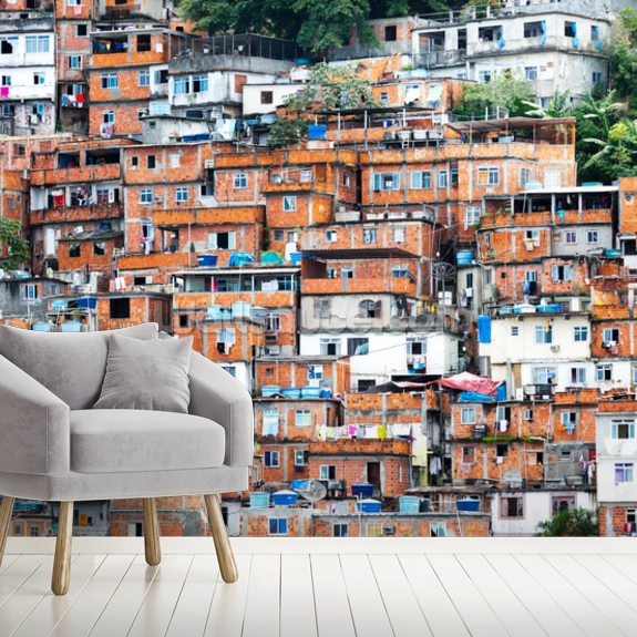 Favela Rio De Janeiro Mural De Pared Favela Rio De Janeiro Papel Pintado Wallsauce Es