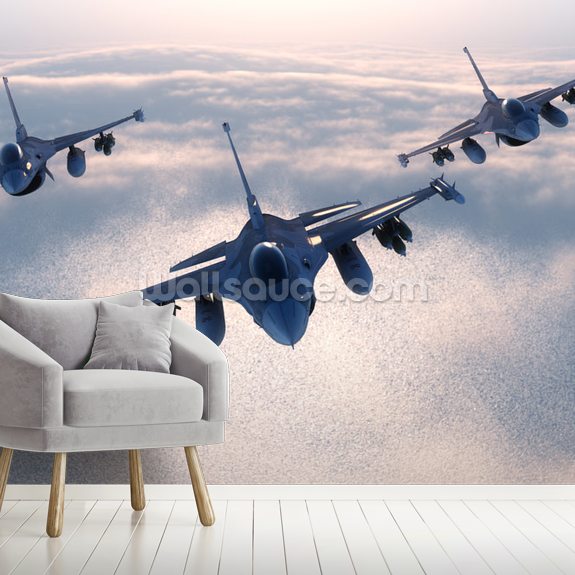 Fighter Jets Wallpaper Mural Wallsauce Us