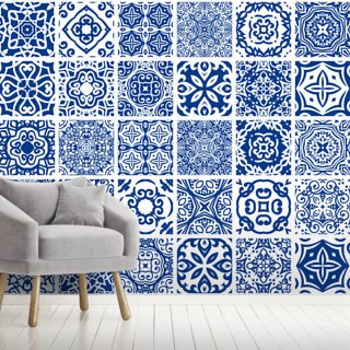 Tile Wallpaper - Tile Effect Wall Murals | Wallsauce UK