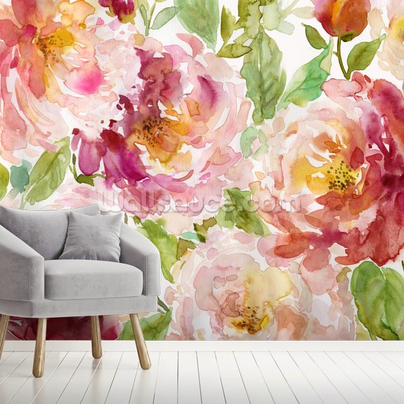 Bold and Beautiful Floral Mural by Carol Robinson | Wallsauce UK