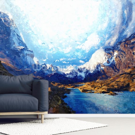 Surreal Mountain Mural by Tenyo Marchev | Wallsauce UK