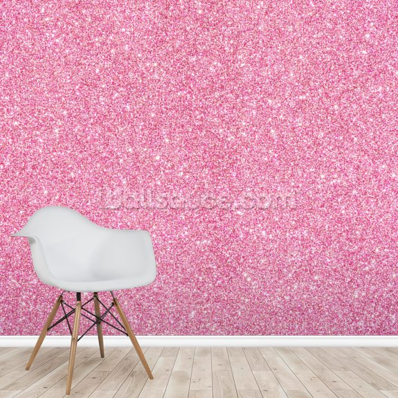 scheidsrechter vermoeidheid Sandy Pink Glitter Wallpaper Mural | Wallsauce US