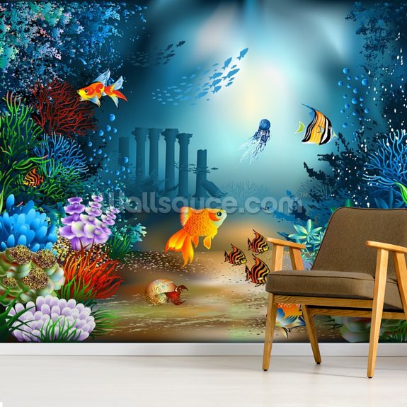 Underwater World Wall Mural | Wallsauce US