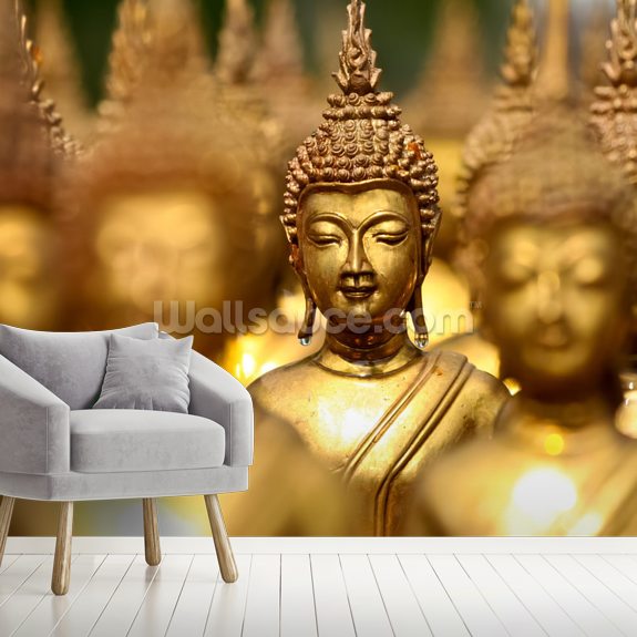 Buddha Statues Wallpaper Mural | Wallsauce US