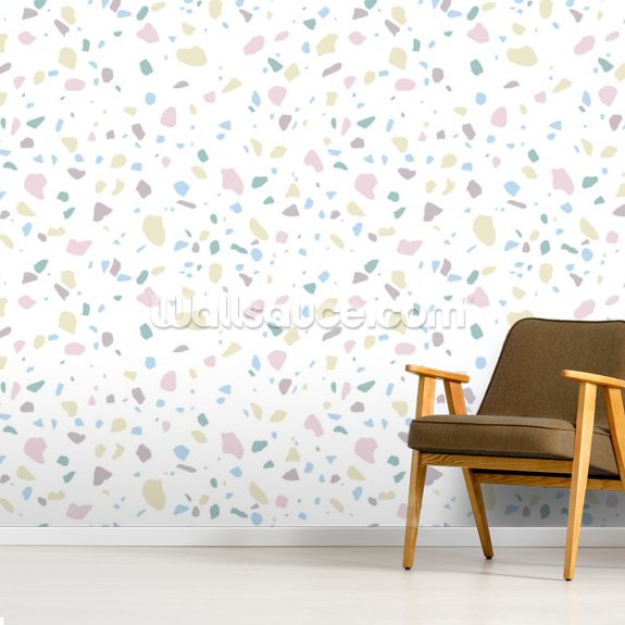 Carta Da Parati Murale Con Terrazzo Pallido Wallsauce It