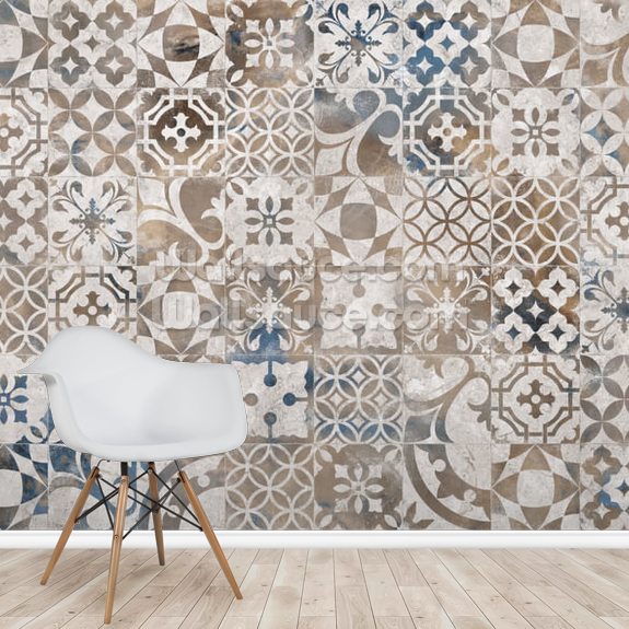 Printed Tiles Wallpaper | Wallsauce UK