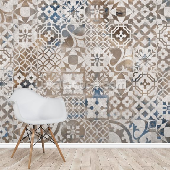 Printed Tiles Wallpaper | Wallsauce UK