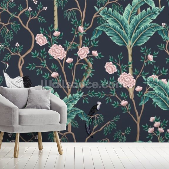 Dark Chinoiserie Wallpaper | Wallsauce UK