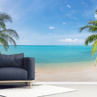 Tropical Beach Wallpaper Mural | Wallsauce US