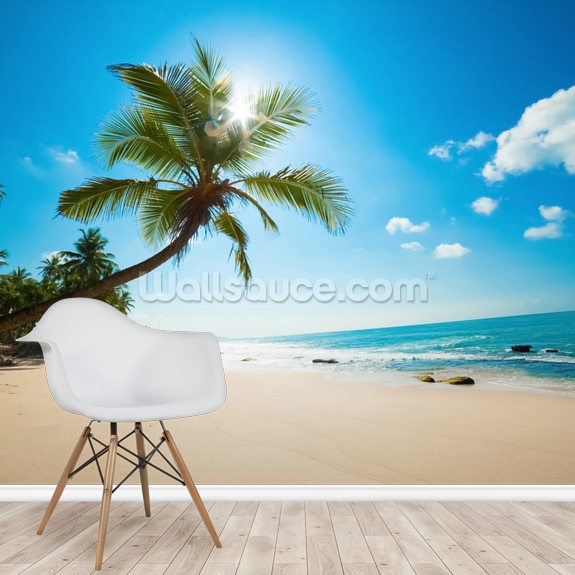 Tropical Beach Wallpaper Mural Wallsauce Us