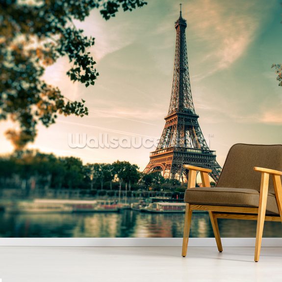 Tour Eiffel Paris France Wallpaper Mural | Wallsauce US