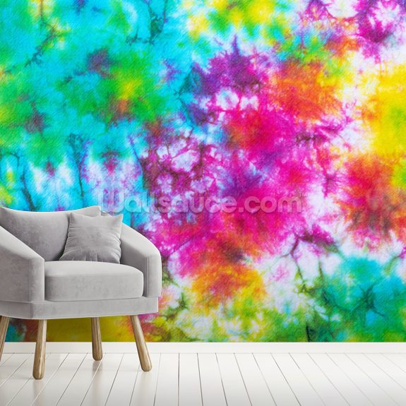 Rainbow Tie Dye Wallpaper | Wallsauce UK