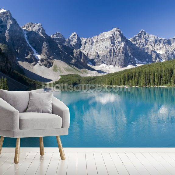 Lake Moraine In Banff National Park Wallpaper Mural Wallsauce Us