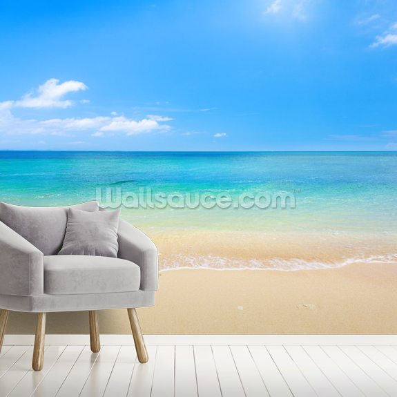 Beach and Tropical Sea Wall Mural | Wallsauce US