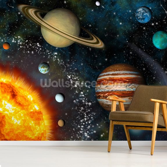 3D Solar System Veggmaleri Wallsauce NO