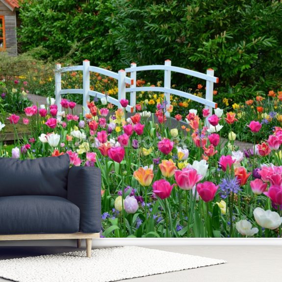 Keukenhof Tulips Wallpaper | Wallsauce UK