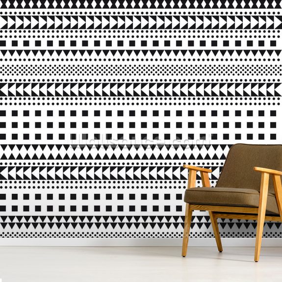 Black and White Pattern Wallpaper | Wallsauce UK