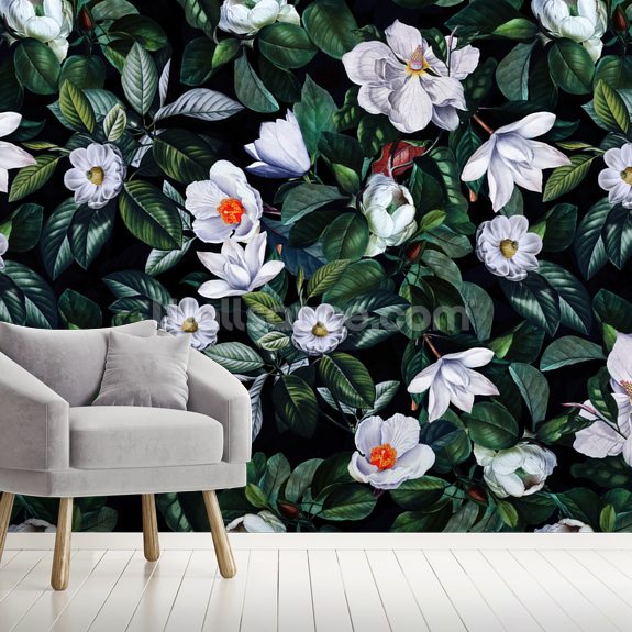 White Florals Wallpaper | Wallsauce AU