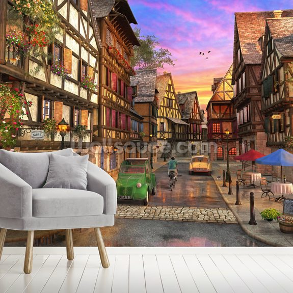 Colmar Street Wallpaper Mural | Wallsauce US