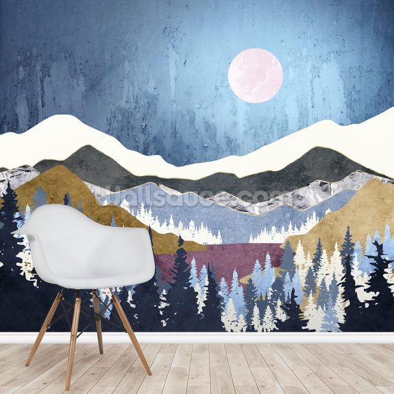 Blueberry Sky Wallpaper Mural | Wallsauce UK