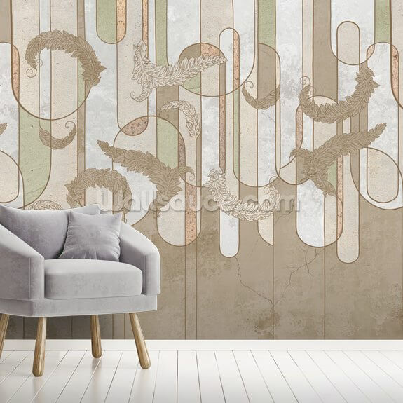 Warm Neutral Deco Wallpaper | Wallsauce AU