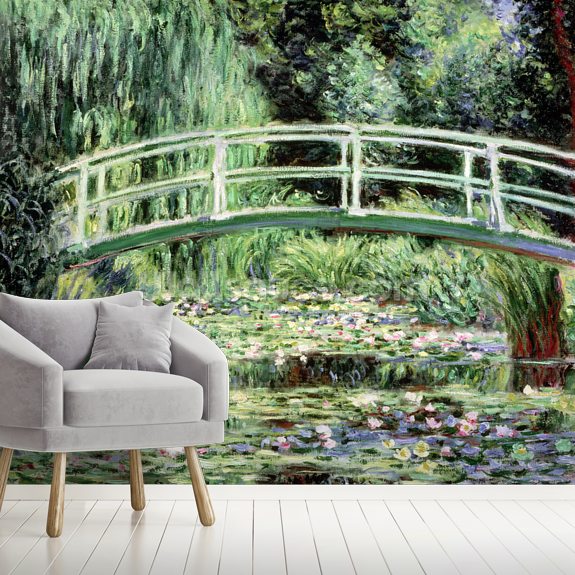 Claude Monet - White Waterlilies Wall Mural | Wallsauce UK