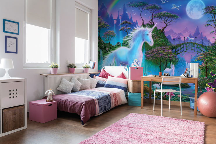 unicorn girls bedroom