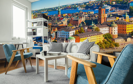 Stockholm Wallpaper & Wall Murals | Wallsauce UK