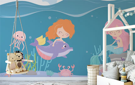 Mermaid Wallpaper | Wallsauce UK