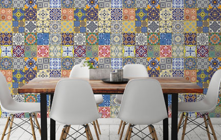 Tile Wallpaper - Tile Effect Wall Murals | Wallsauce UK