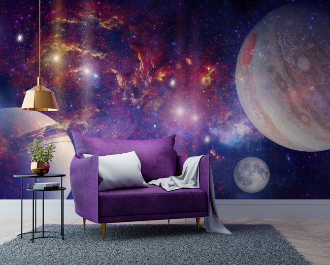 Vibrant Galaxy and Star Wallpaper for Walls and Ceiling Customised   lifencolors