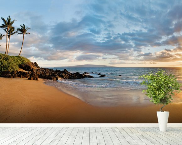 Hawaii, Makena, Secret Beach At Sunset 2 Wall Mural & Hawaii, Makena ...