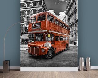 Bus Wallpaper & Red London Bus Wall Murals | Wallsauce USA