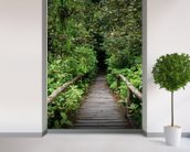 Evergreen Forest Walkway Wallpaper Wall Mural | Wallsauce USA