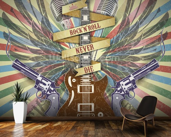 Rock N Roll Wallpaper Wall Mural Wallsauce Uk