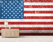 Vintage American Flag Wallpaper Wall Mural | Wallsauce USA