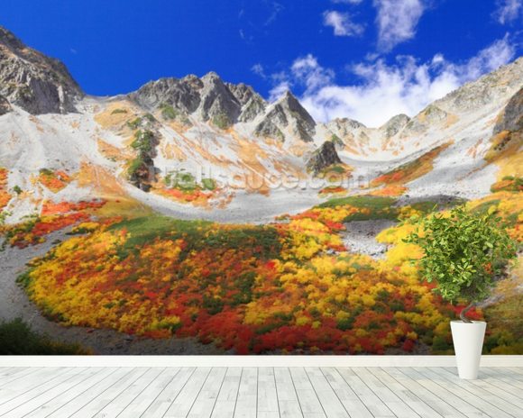 Colourful Mountain Landscape Wallpaper Wall Mural | Wallsauce USA