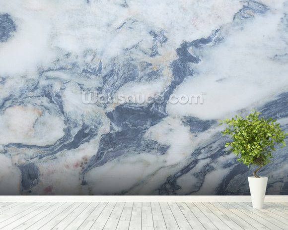 Blue Marble Effect Wallpaper Wall Mural Wallsauce Australia 