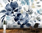 Indigo Garden Wall Mural & Indigo Garden Wallpaper | Wallsauce USA