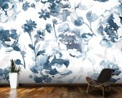 Indigo Garden Wall Mural & Indigo Garden Wallpaper | Wallsauce USA