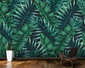 Dark Tropical Leaf Wallpaper | Wallsauce UK