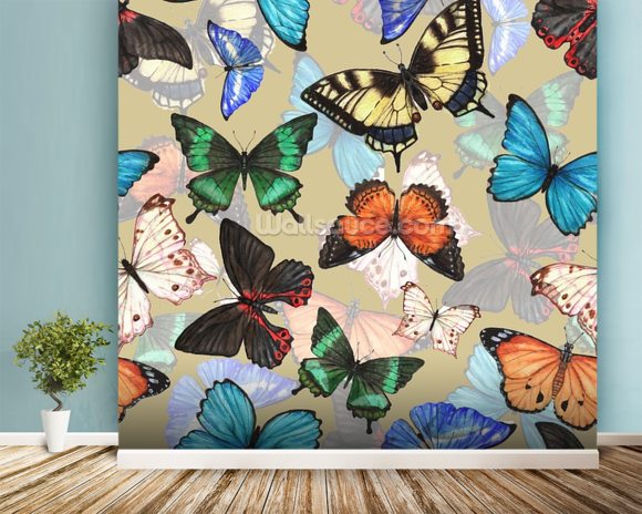 Butterfly Pattern Wallpaper Wallpaper | Wallsauce USA