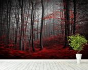 Red Carpet Forest Wall Mural & Red Carpet Forest Wallpaper | Wallsauce ...