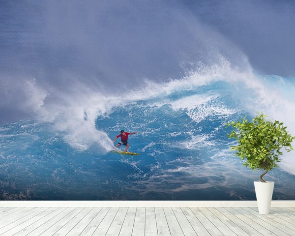 Surfing the Jaws Wall Mural & Surfing Wallpaper | Wallsauce UK