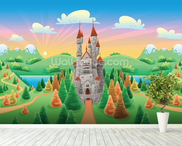 Medieval Castle Wallpaper Wall Mural | Wallsauce