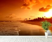 Ocean Sunrise Wallpaper Wall Mural Wallsauce UK