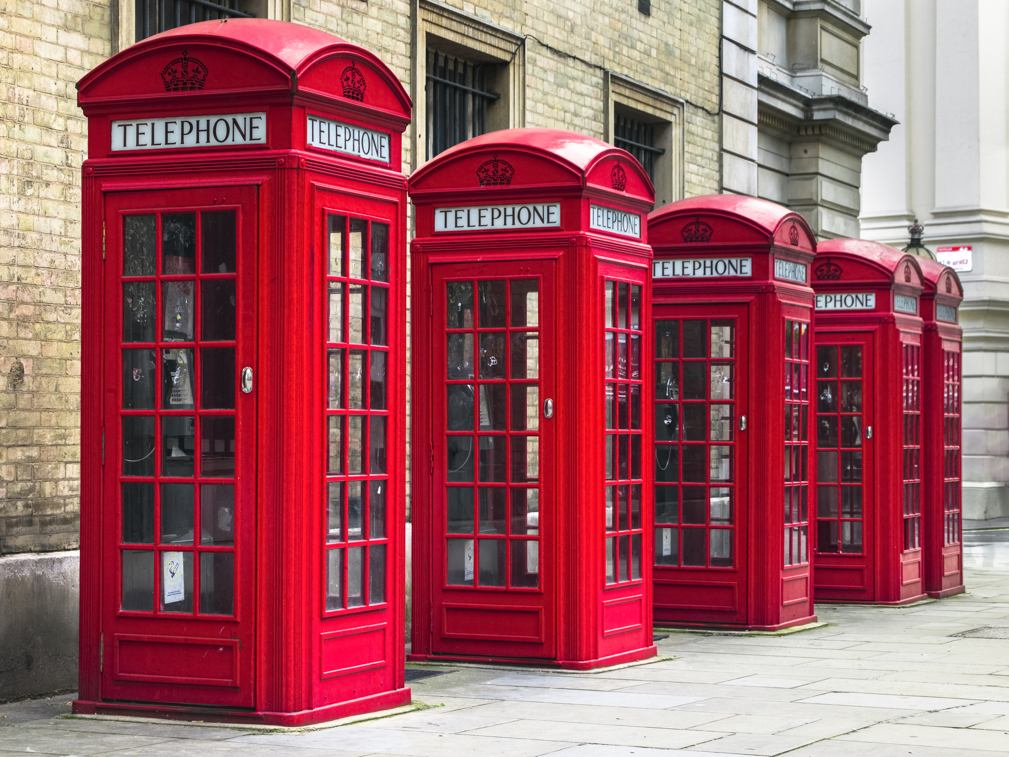 London Telephone Boxes Wall Mural | Wallsauce AU