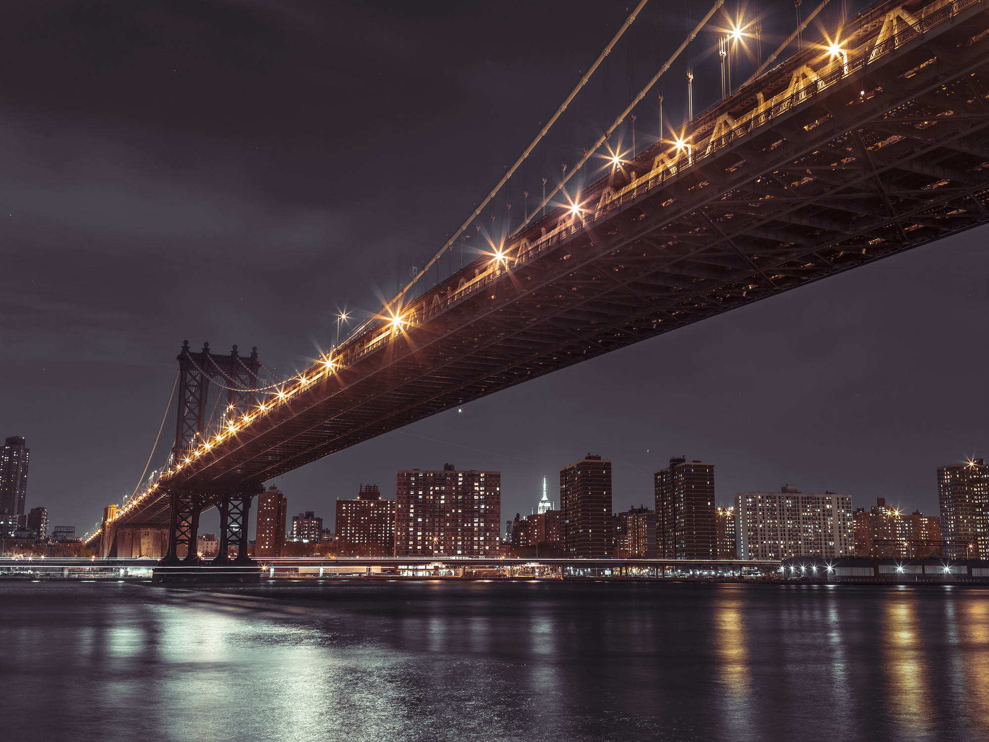 Brooklyn Bridge Sky at Night Wall Mural | Wallsauce AU